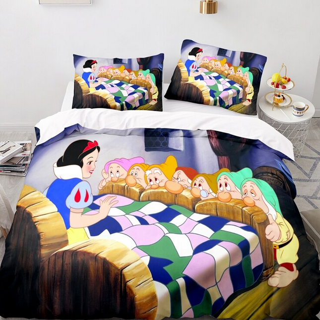 Copripiumino Biancaneve Nel Letto Dei Nani