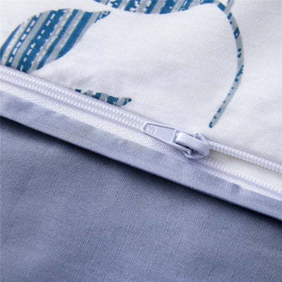 Copripiumino Bianco E Blu Scuro