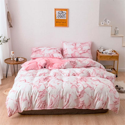 Copripiumino Bianco E Rosa