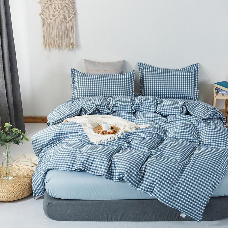 Copripiumino Blu E Bianco Per Camera Da Letto Blu