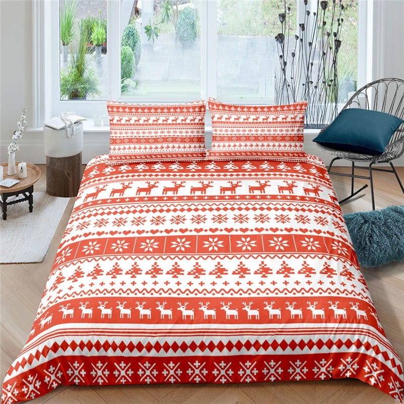 Copripiumino Chalet Rosso E Bianco 220x240