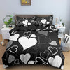 Copripiumino Cuore Bianco E Nero 200x200