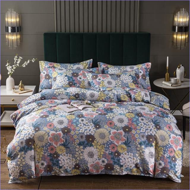 Copripiumino Floreale Stile Inglese Multicolore