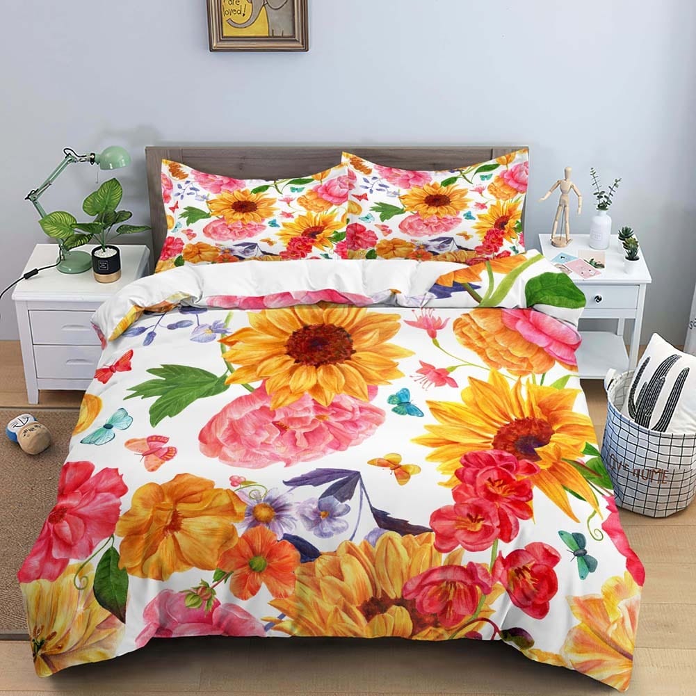 Copripiumino Vintage Con Fiori Per Bambini