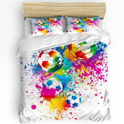 Copripiumino Football Graffiti Multicolore