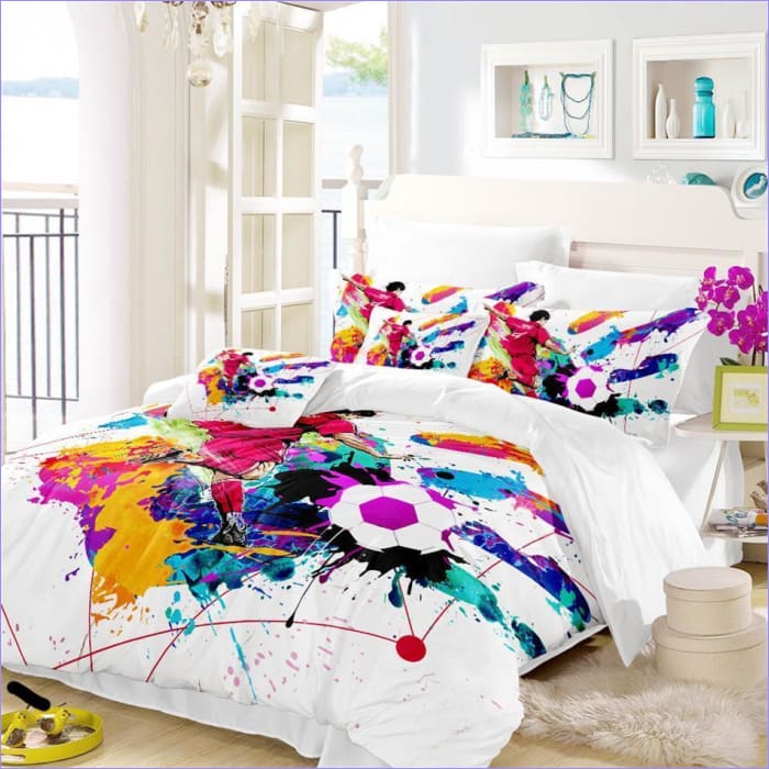 Copripiumino Da Calcio Con Vernice Spray