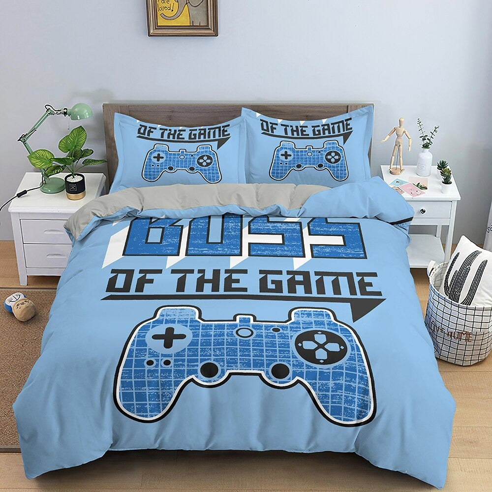 Copripiumino Blu Boss Of The Game Gamer
