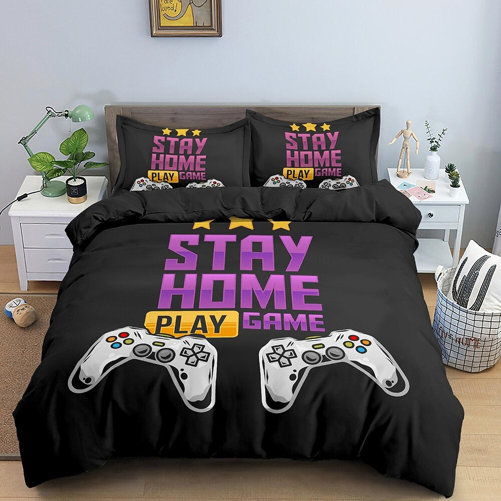 Gamer Resta A Casa Gioca Copripiumino