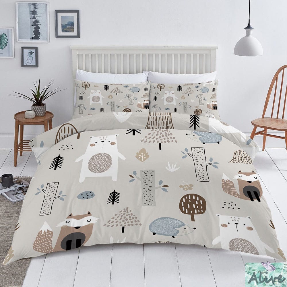 Copripiumino Grigio Forest Child