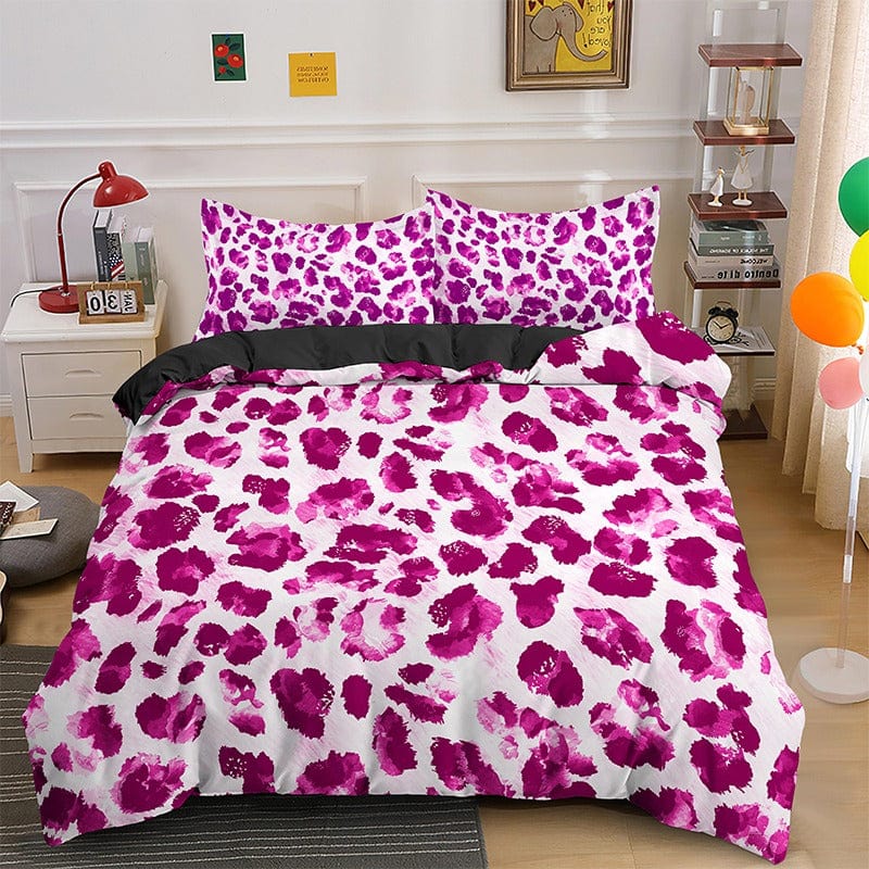 Copripiumino Leopardato Rosa