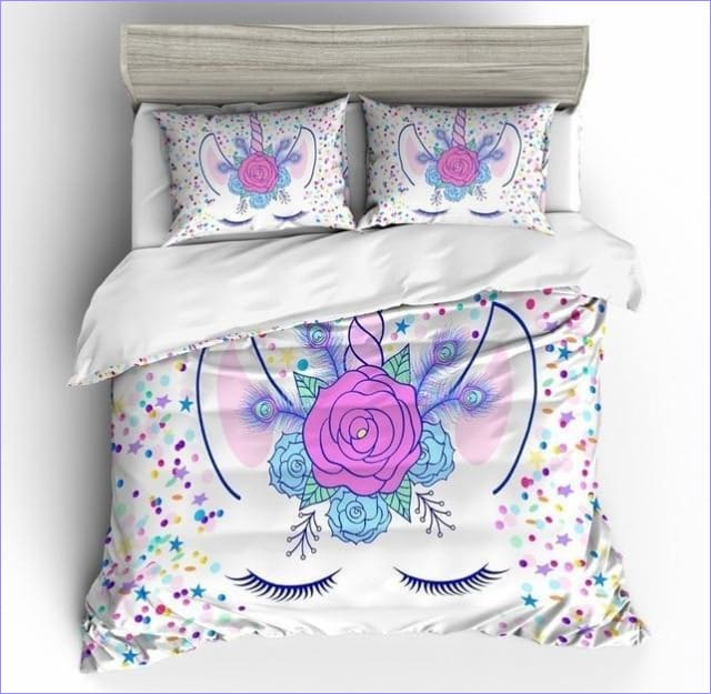 Copripiumino Corno Fiorito Unicorn Girl