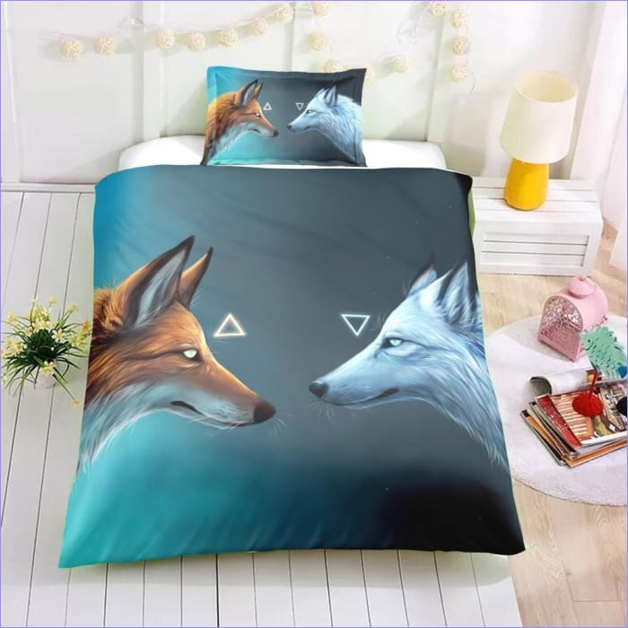 Copripiumino Lupo Faccia A Faccia