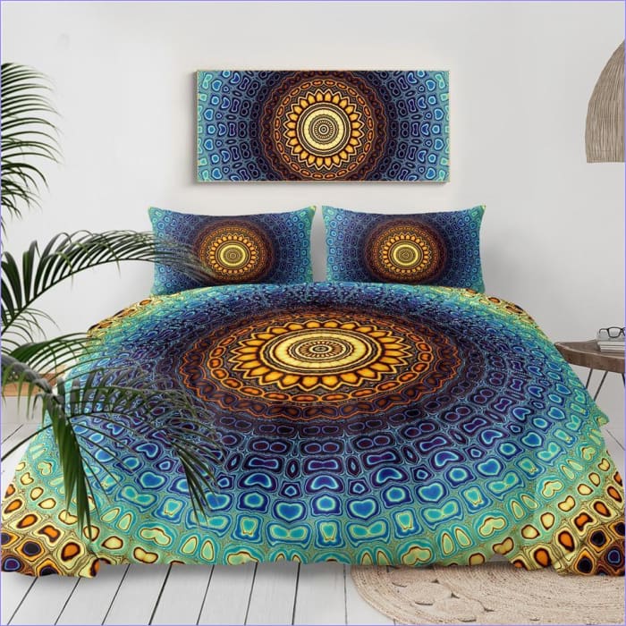 Copripiumino Mandala Blu Azzurro