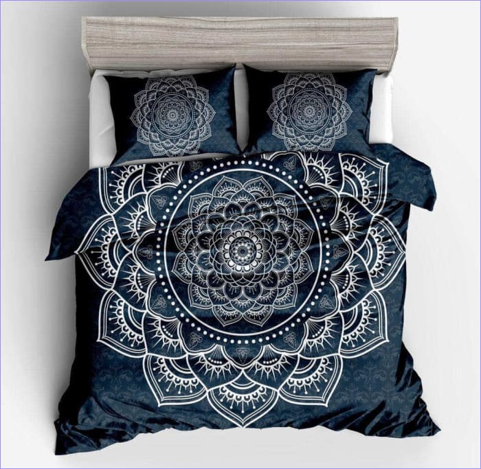 Copripiumino Mandala Blu Notte