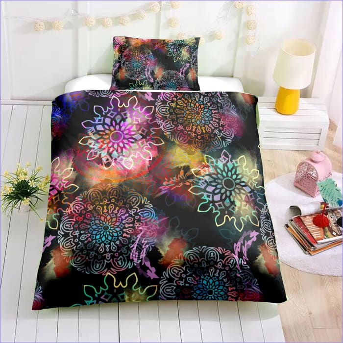 Copripiumino Con Mandala Di Fuochi D'artificio