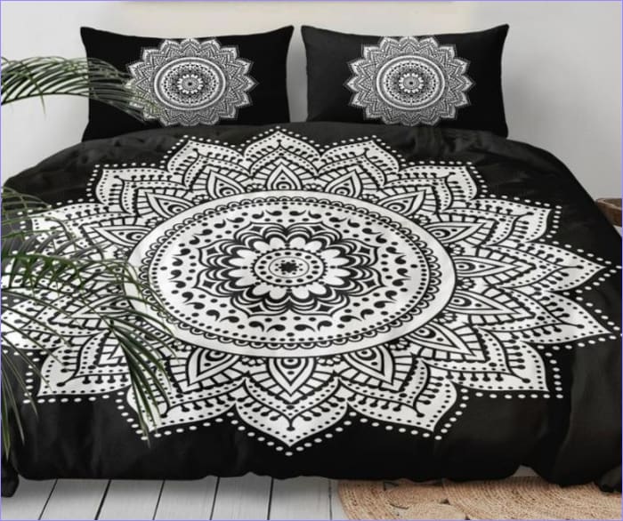 Copripiumino Mandala In Bianco E Nero