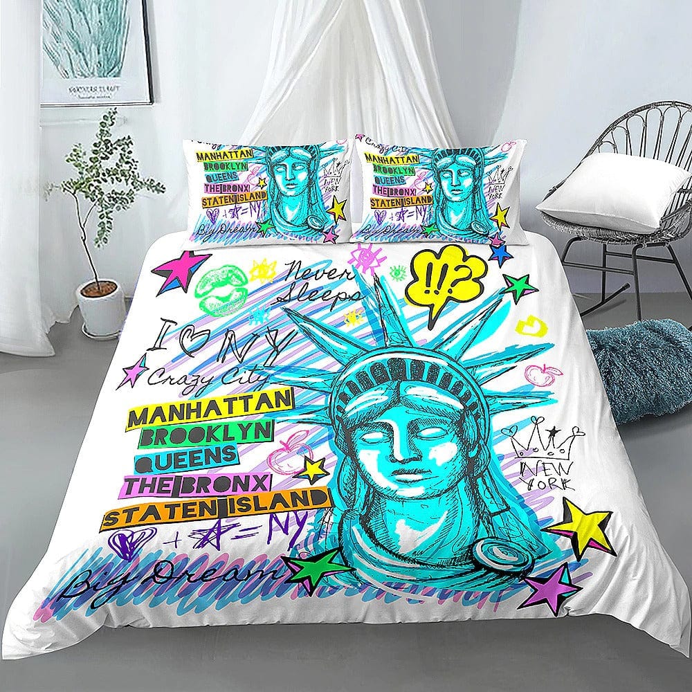 Copripiumino New York 220x240 Statua Della Libertà