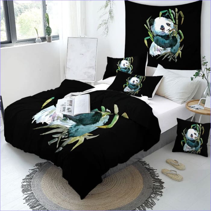 Copripiumino In Bambù Panda Acquerello