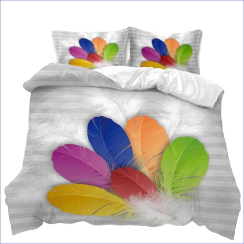 Copripiumino In Piume Multicolori