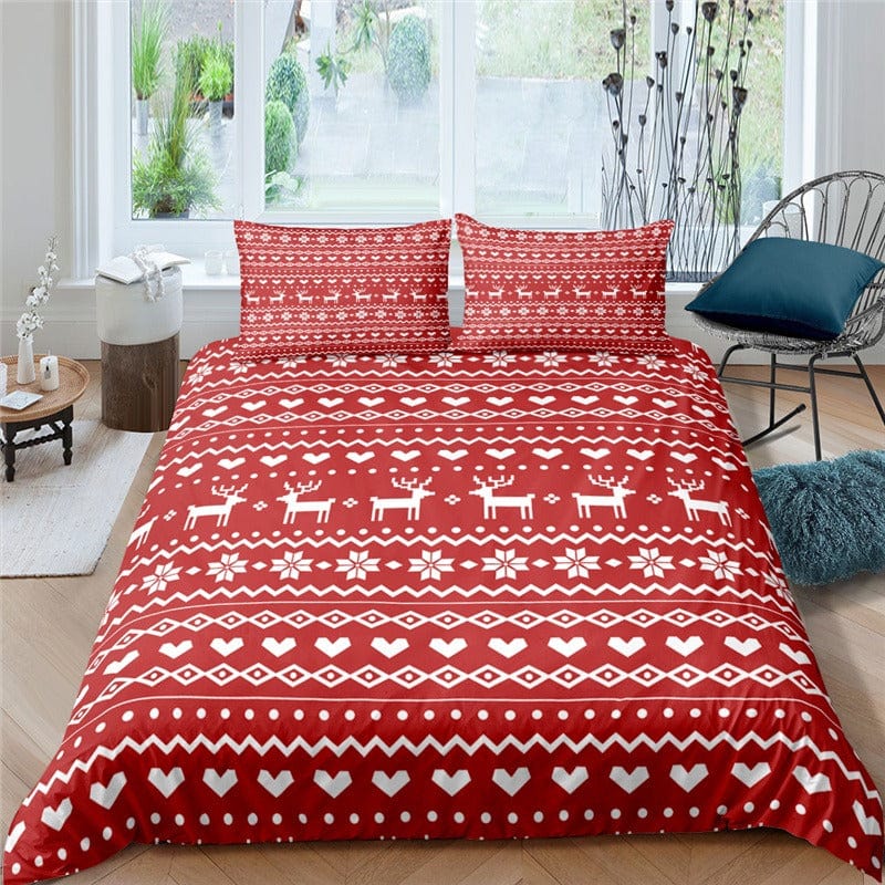 Copripiumino Rosso Winter Cottage