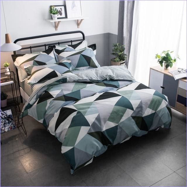 Copripiumino Scandinavo Geometrico Multicolore