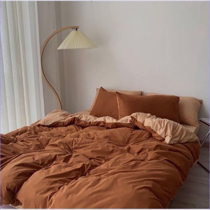 Copripiumino Terracotta Marrone / Beige