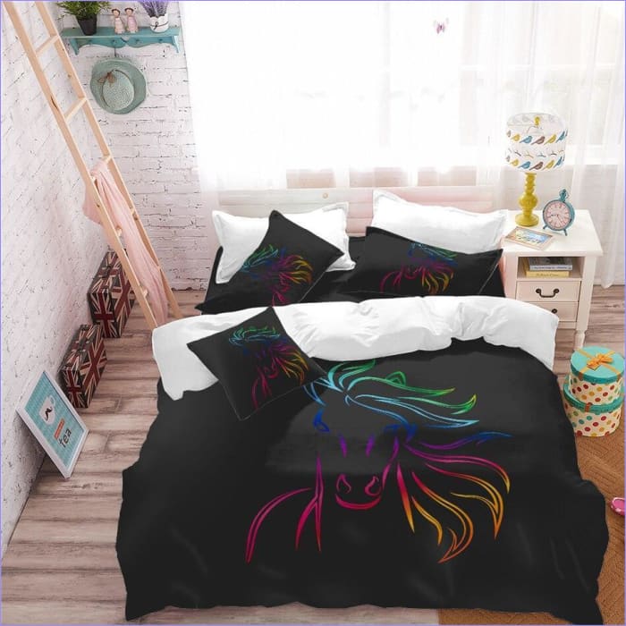 Copripiumino Testa Di Cavallo Arcobaleno