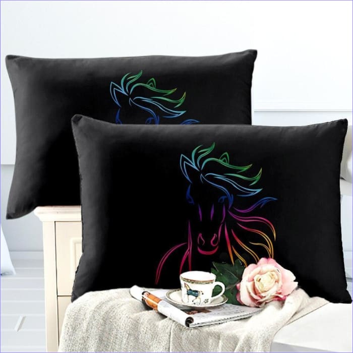 Copripiumino Testa Di Cavallo Arcobaleno