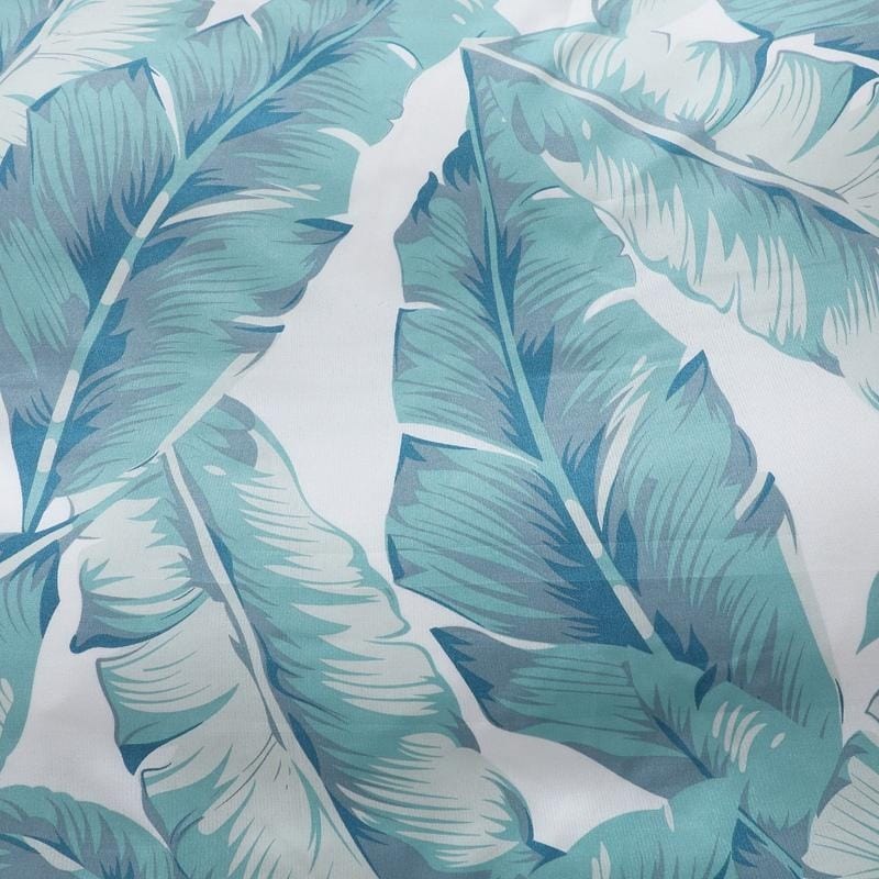 Copripiumino Verde E Bianco Fiori Tropicali