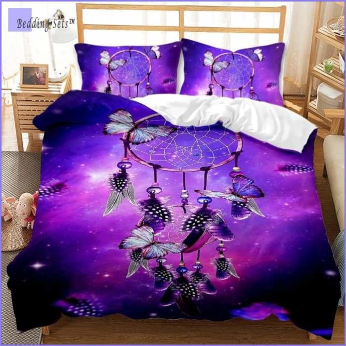 Copripiumino Viola Acchiappasogni Farfalle