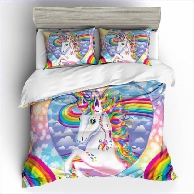 Copripiumino Rainbow Country Con Unicorno