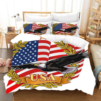 Set Letto Bandiera Americana Vintage