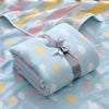 Coperta Per Bambini Blu Con Nuvole Multicolori